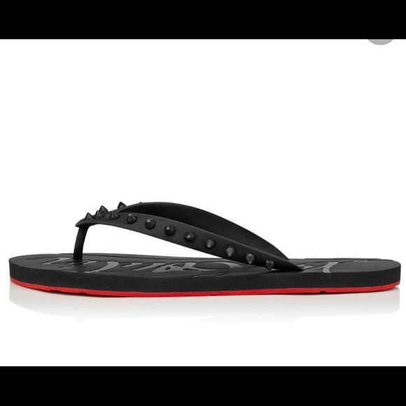 red bottom flip flops